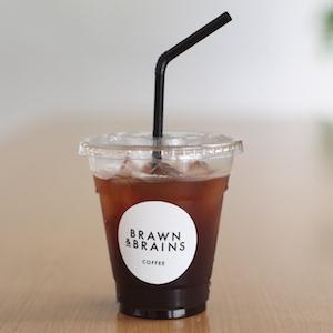 brawn & brains coffee, iced black, espresso, double ristretto coffee